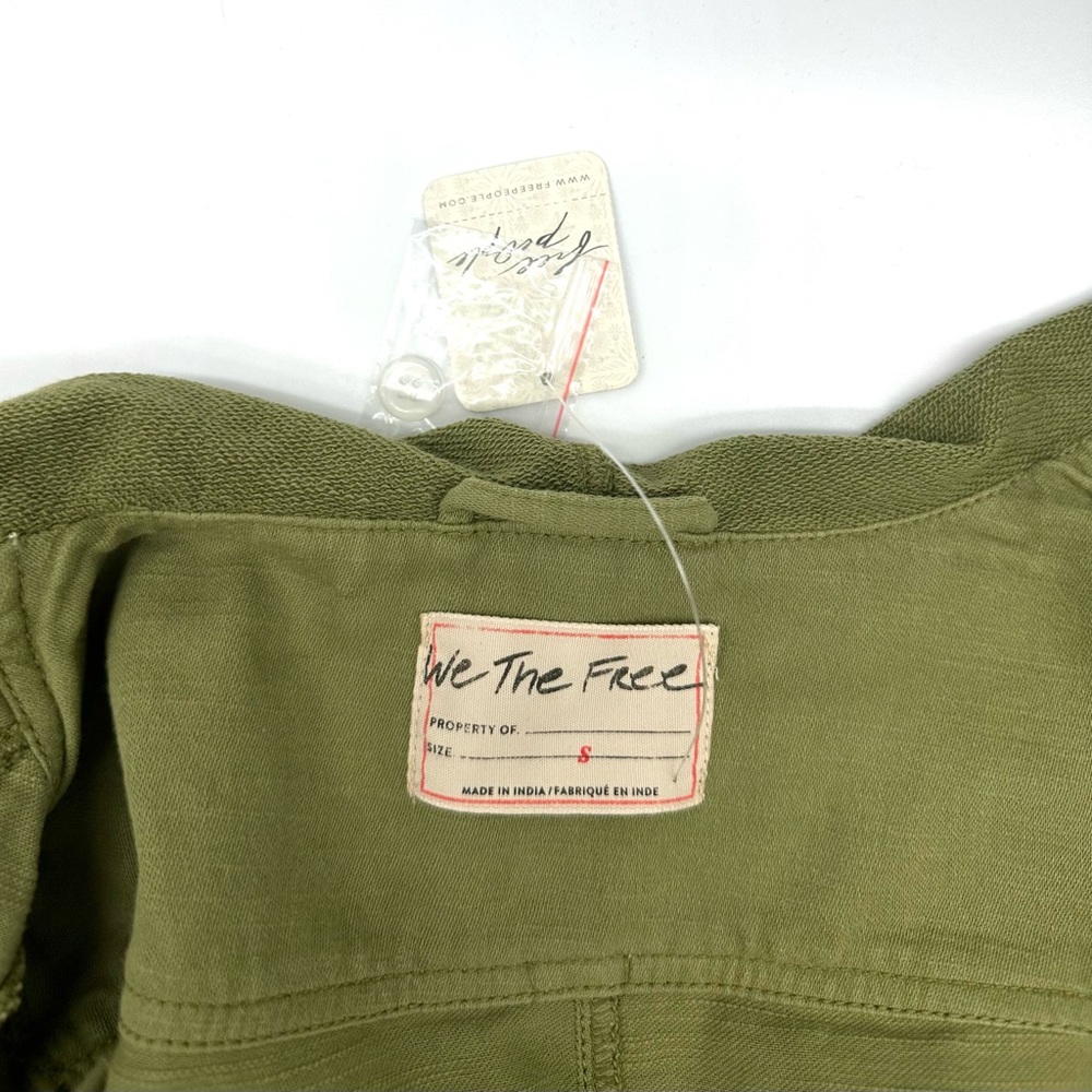 ❤️ Free People Carmen Moto Hoodie Jacket Cardigan NWT Olive Women’s Small - Picture 8 of 9